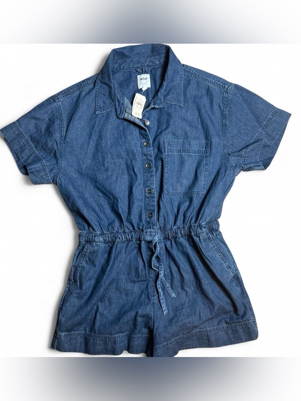 aerie Denim Short-Romper - Size Medium NWT
